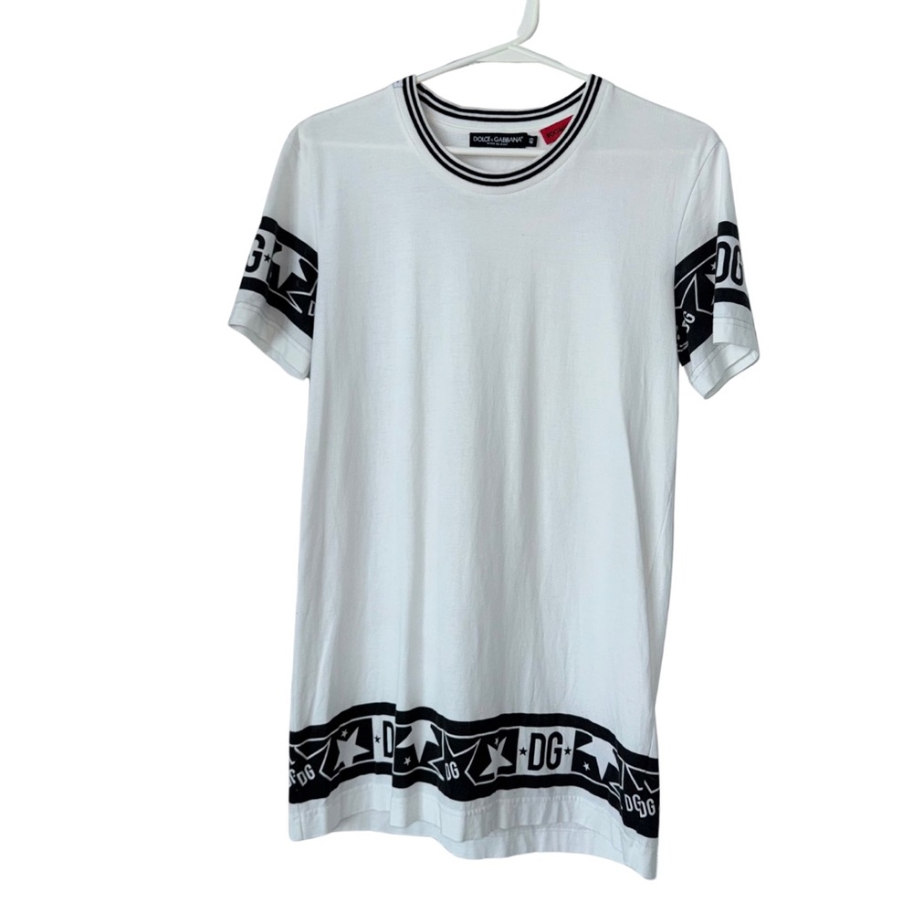 Dolce & Gabbana White and Black Uni T-Shirt
